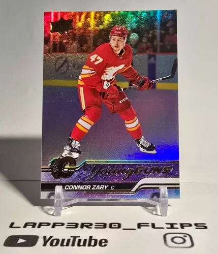 Connor Zary - 2023-24 Upper Deck Young Guns Silver Foil Rookie RC #496