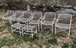 Vintage Tropitone Patio Furniture Design Vintage 8 Piece Tropitone Sun Pool Patio 6 Chairs 2 Ottoman White Ebay