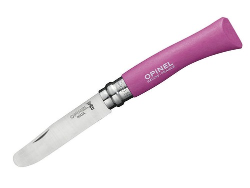 OPINEL Kindermesser Taschenmesser rostfrei natur grün pink rosa rot blau orange - Bild 4 von 7