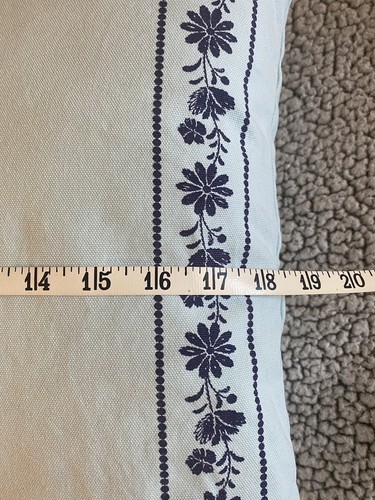 Kate Spade Square Embroidered Look Trim Mint & Blue Throw Pillow - Picture 7 of 7