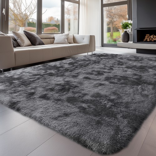 Fluffy Rugs Large Shaggy Rug Living Room Bedroom Anti-Slip Soft Carpet Floor Mat - Picture 12 of 71