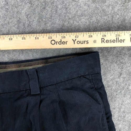Tommy Bahama Mens Shorts 38 Navy Blue 100% SILK Pleated Mid Rise Golf 9" Inseam - Picture 6 of 9