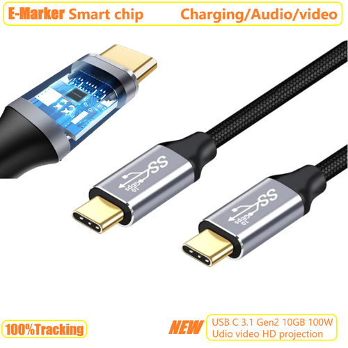 4K HD projection USB Type C 5A 100W PD Charging/Audio/video Cable Thunderbolt 3 - Picture 1 of 9