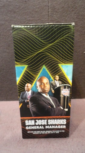 2023 San Jose Sharks Mike Grier Player General Manager BobbleHead (nuovo con scatola) - Foto 6 di 10