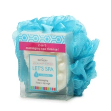 ( YOU WILL GET THREE OF THEM ) "The Bathery" Massaging Soap + lOOFAH