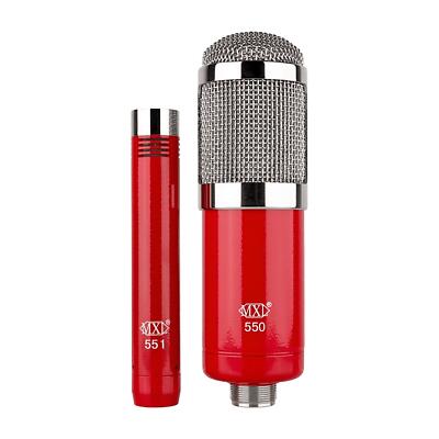 MXL 550/551 Red Condenser Microphone Ensemble Recording Kit 550 551 SDC Package