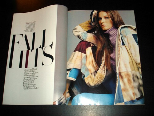 GISELE BUNDCHEN Georgina Grenville 12-Pg Editorial HARPER'S BAZAAR US Sept 1999 - Picture 1 of 5
