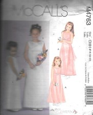 McCall's M4763 Girls' Flower Girl Dress -Size 7-10