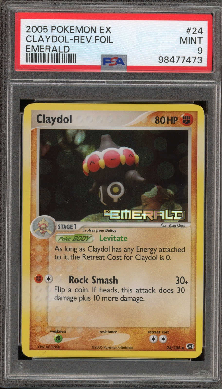 Pokemon Claydol EX Emerald Reverse Holo #24 PSA 9 Mint