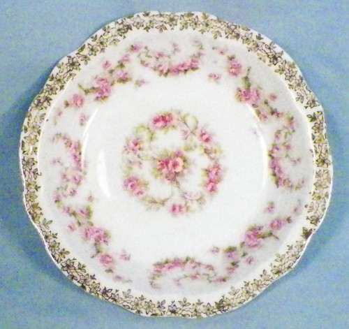 Orleans Dessert Bowl Z S & Co Bavaria Pink Roses Gold Flowers Porcelain ZSC32 - Picture 1 of 5