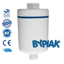 Shower Head Inline Water Filter Dechlorinator & Heavy Metal Remover White/Chrome