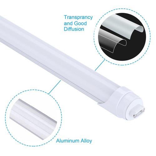 8' R17d HO Rotating Base T8/T10/T12 8FT LED Tube Light 45W 8 FOOT LED Shop Light - Picture 4 of 12
