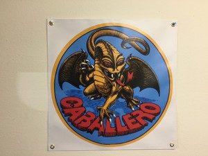 Old School Skateboard Caballero Baner 2x2 Mancave Shop Garage Ebay