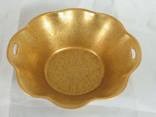 Pickard 7 Pcs Gold Encrusted Leaf Collection Rose & Daisy Art Deco Bowls - Picture 11 of 15