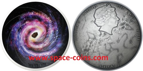 2022 - 2oz Silver $5 Niue, Universe, Milky Way with Meteorite - Picture 6 of 7