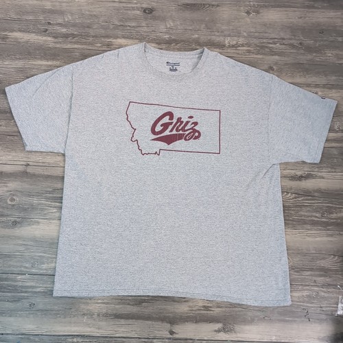 Vintage University of Montana Grizzlies Griz Men's Cotton Champion T Shirt 2XL