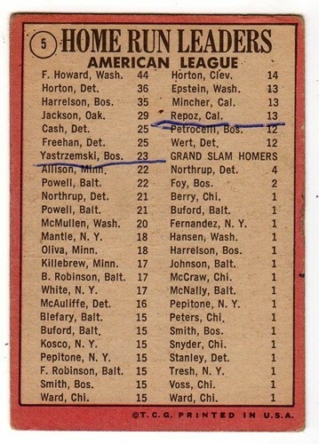 1969 TOPPS LEADERS BASEBALL CARDS LOT OF 10 YASTRZEMSKI OLIVA McCOVEY ETC - Picture 4 of 9