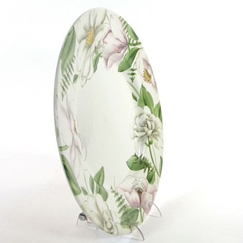 Plato de Cena Crate & Barrel POESÍA 11" Blanco Rosa Floral Primavera Gran Bretaña - Imagen 2 de 11