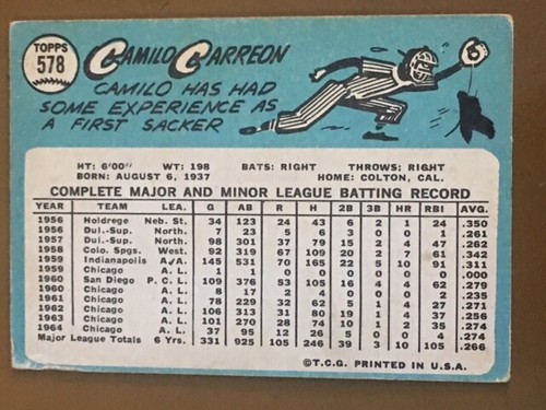 1965 Topps Baseball High Number Singles - Elige tu tarjeta -- 371-598 - Imagen 415 de 501