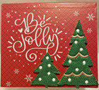 GIFT BOX DECOR BOX for HOLIDAYS - "BE JOLLY" - SNOW FLAKES AND CHRISTMAS TREES