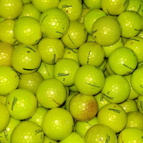 48 Yellow Titleist Pro V1 / X / AVX Mix 2A Used Golf Balls AA Shag - Picture 3 of 9