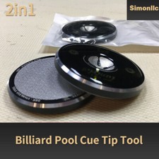 Billiard Pool Cue Tip Tool Scuffer/Shaper/Aerator Billiard Accessory 2in1