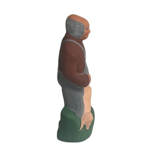 Santons L'Homme Au Cochon Daniel Coulomb Aubagne Clay Figurine 3-1/2” - Picture 4 of 5