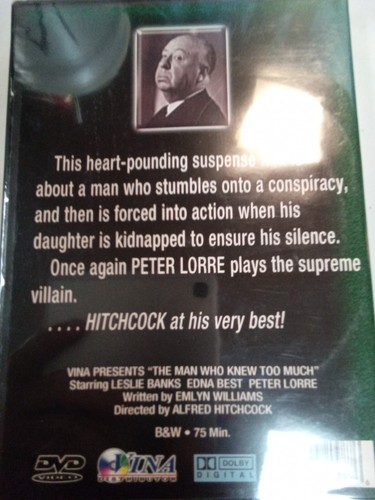 ALFRED HITCHCOCK (DVD 2004) - THE MAN WHO KNEW TOO MUCH - New Sealed - Picture 2 of 2