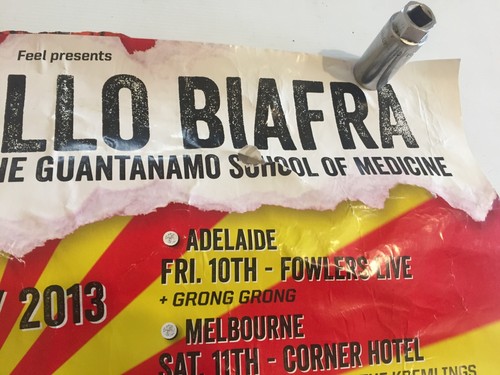 JELLO BIAFRA...59x42cm/23"x17"...2013 PÓSTER DE LA GIRA AUSTRALIANA DAÑADO! - Imagen 7 de 10