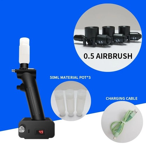 No-clean Airbrush Gun, Model Spray Painting, Air Pump Paint Painting, Portable - Picture 2 of 8