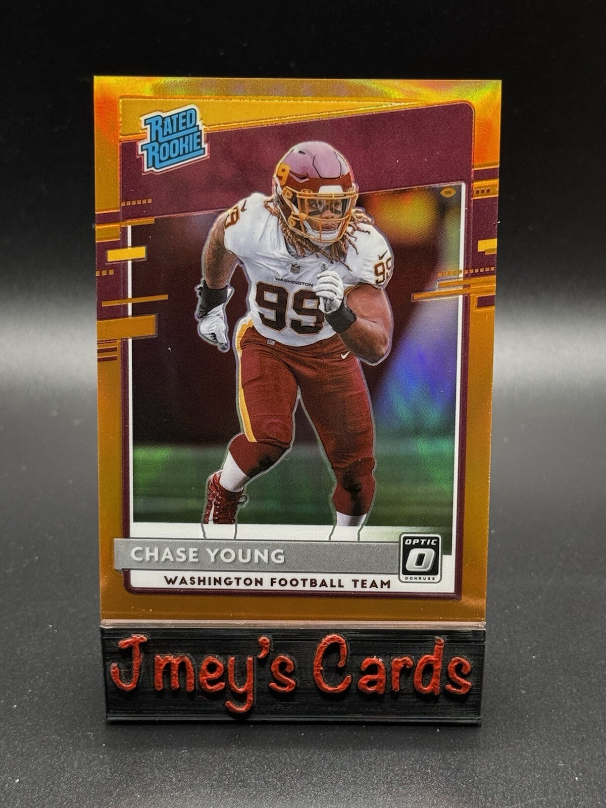 2020 Chase Young Donruss Optic Orange Rated Rookie Prizm /199 #166 Commanders
