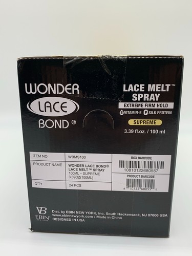 Box 24 pcs - EBIN WONDER LACE BOND MELTING SPRAY 3.39 OZ Supreme - Picture 3 of 3