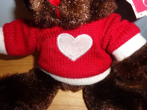 AMIGOS TRENDY SWEATER FRIENDS DARK CHOCOLATE PLUSH RED NOSE SWEATER BEAR - Picture 2 of 6