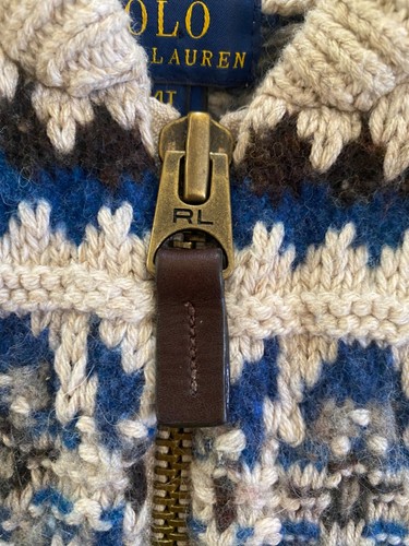RALPH LAUREN Fair Isle Hand Knit Cotton Wool Blend SWEATER / Little Kids 4T / 4 - Picture 12 of 12