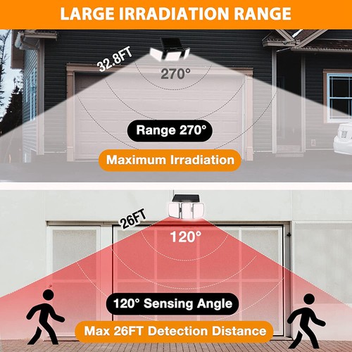 EverBrite Solar Outdoor Lights 128 LED 7000K Solar Motion Sensor IP65 Wall Light - Picture 5 of 12