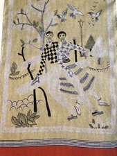 Vintage Scarf Charming Couple Dancing