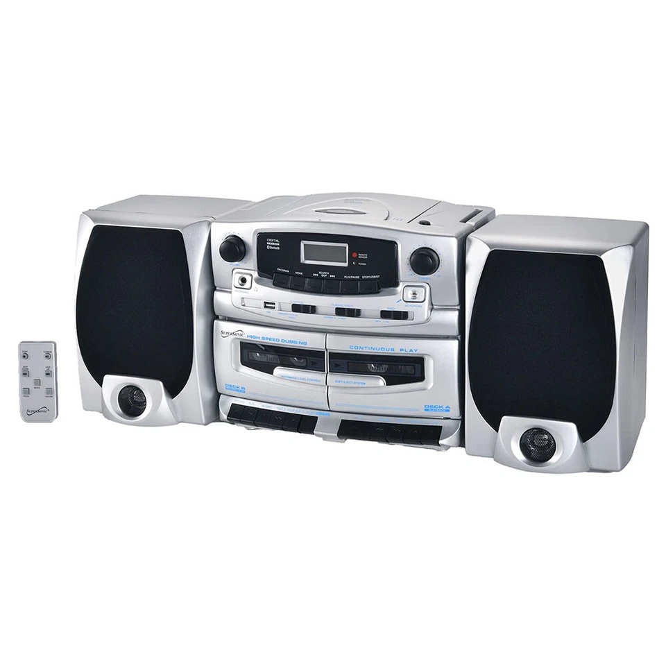 Sistema de audio Supersonic Bluetooth 5.0 con CD, radio y casete Foto 3 de 4