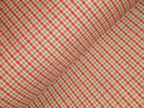 Plaid Americana Fabric | Primitive Sewing Fabric | Woven Cotton Quilt Fabric - Picture 3 of 8