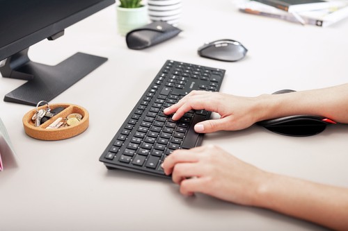 CHERRY KW 9100 SLIM keyboard Universal RF Wireless + Bluetooth Black - JK-910... - Picture 12 of 14
