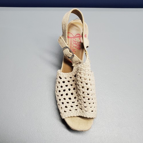 Jellypop Adelie Wedge Sandals Womens Size 6.5M Tan Crochet Comfort Slingback - Picture 5 of 18