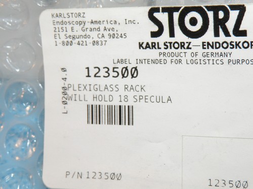 Storz 123500 Plexiglass rack for holding up to 18 Specula - Picture 2 of 2