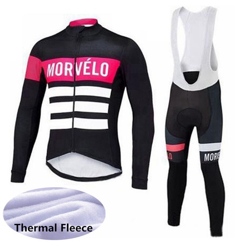 Men Winter Cycling Jersey Bib Pants Set Thermal Fleece Bike Outfits Bicycle Wear - Picture 41 of 54