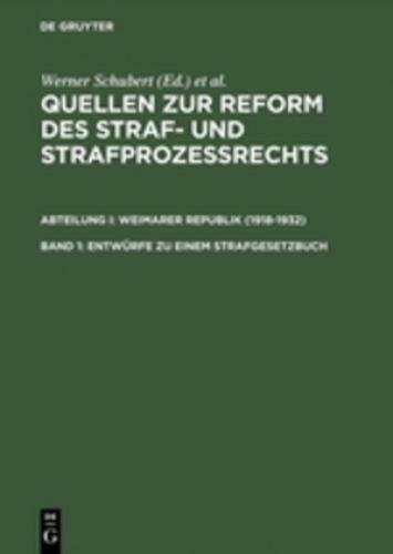 Thumbnail - Entwürfe Zu Einem Strafgesetzbuch (1919, 1922, 1924/25 Und 1927) 2760