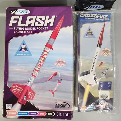 Estes Flying Model Rocket Flash Launch Set EST1478 and Crossfire ISX 7220 Bundle