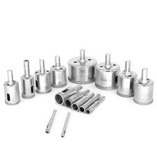 Diamond Drill Bits 15 PCS Diamond Hole Saw Coated Core Dril 6 Mm -50 Mm (1/4 to 