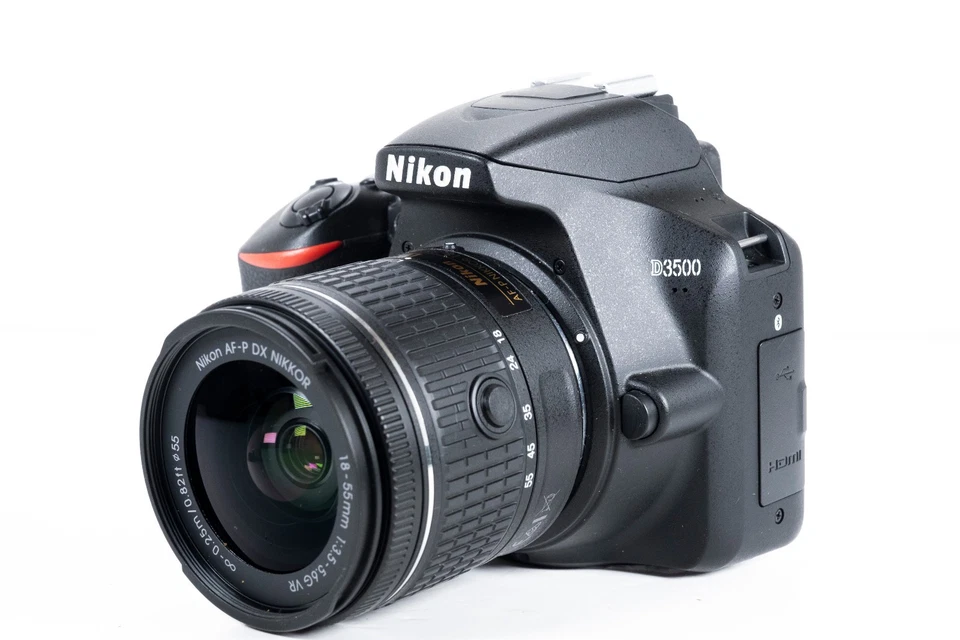 Nikon D3500 DSLR 24.2MP + 18-55mm VR Lens Kit – 1,038 Shutter Count + 64GB SD - Image 2 of 4
