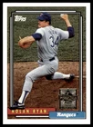 Nolan Ryan Commemorative Reprints 1999 Topps #25 Texas Rangers Baseball Card
