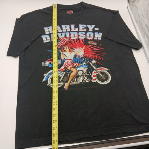 Camiseta Harley Davidson San Francisco XL Negra Niña Patriótica Hecha en EE. UU. Y2K - Imagen 8 de 10