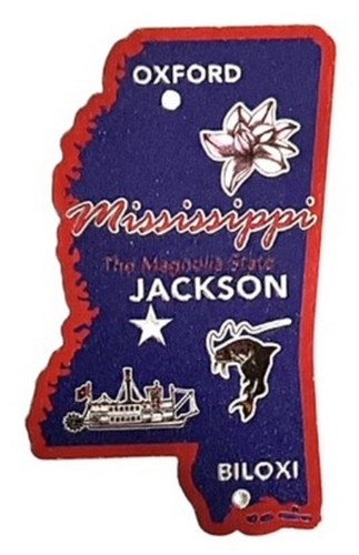 Mississippi the Magnolia State Foil Fridge Magnet with Novelty Note Included - Bild 1 von 2