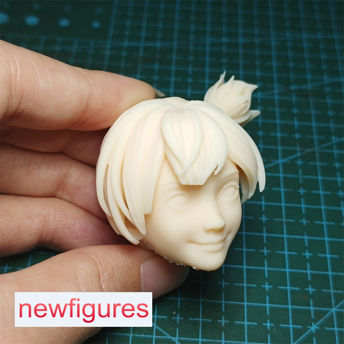 1/6 1/12 1/18 Smile Girl Head Sculpt Fit 12" 6" 3.75" Female Action Figure Body - Picture 2 of 10